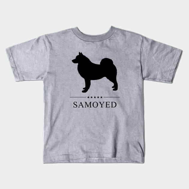 Samoyed Black Silhouette Kids T-Shirt by millersye